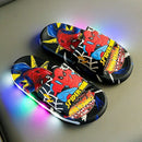 Chinelo do Homem-Aranha com Luz Mágica de LED
