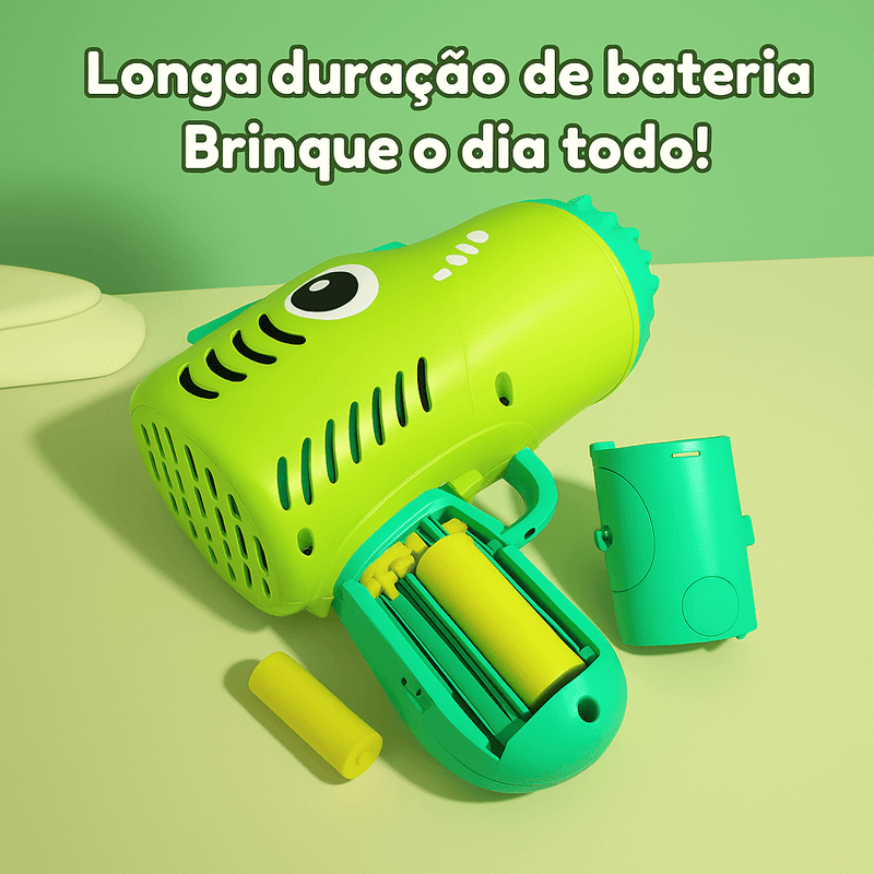 Lança Bolhas DinoMágico – 35 Jatos de Diversão