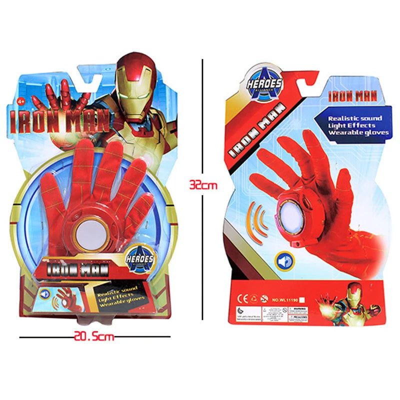 Luva do Homem de Ferro com Luz e Som Realistas